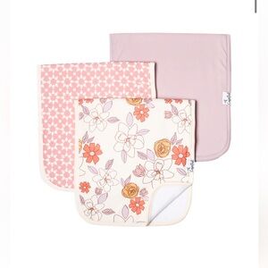 Copper and Pearl Ferra burp rags. 3 count.